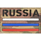 Call Sign Patch "Russia + tricolour", Multicam, 8 x 5 cm