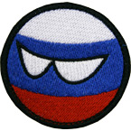 Patch "Countryball Russia", diameter 5.5 cm