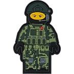 Patch "LEGO soldier", PVC, olive, 5.5 x 8.5 cm