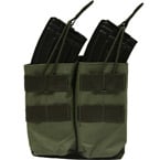 Doppeltasche für AK-Magazine mit geräuschfreiem Verschluss (Olivengrün)