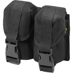 Double hand-grenade pouch with fastex buckle (ANA) (Black)