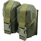 Double hand-grenade pouch with fastex buckle (ANA) (Olive)